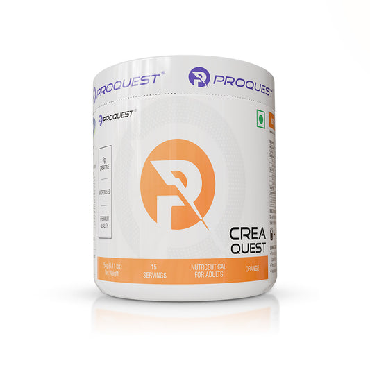 Crea Quest orange Flavour Creatine Monohydrate, instantly soluble & Rapid absorption