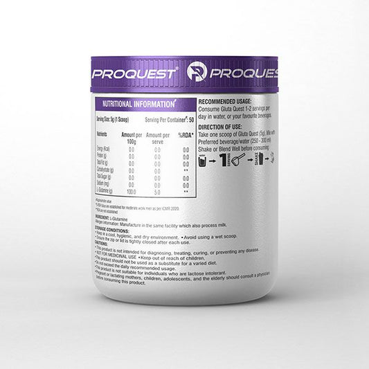 Gluta Quest - 100% Pure Micronized L-Glutamine Powder