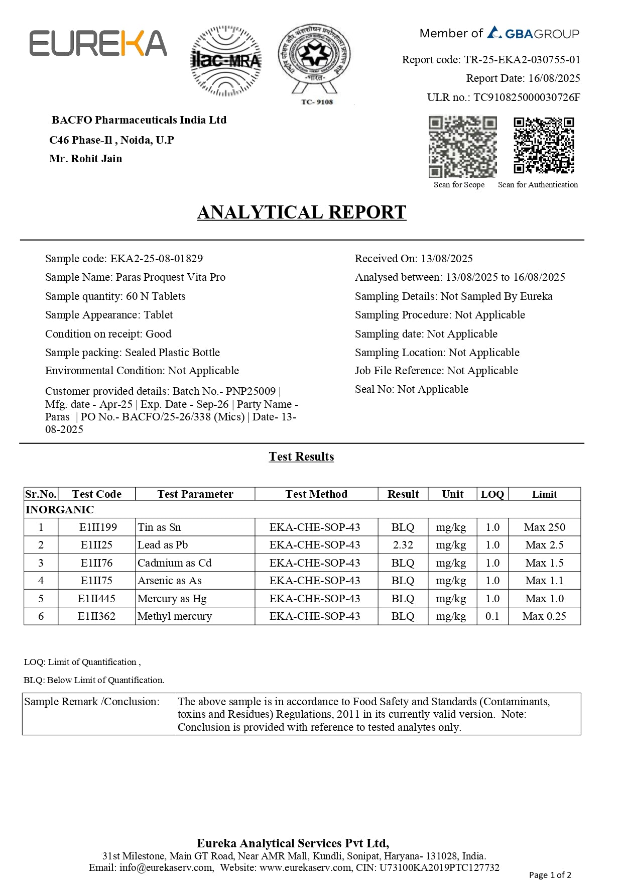Vita Pro multivitamin 60 tablet for overall health and vitality.