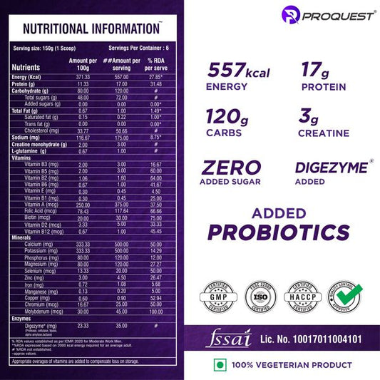 Proquest Nutrition Power Mass Weight Gainer