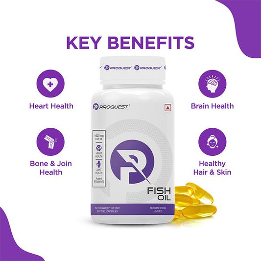 Proquest Omega-3 Fish Oil 1000mg Softgels - With Vitamin E