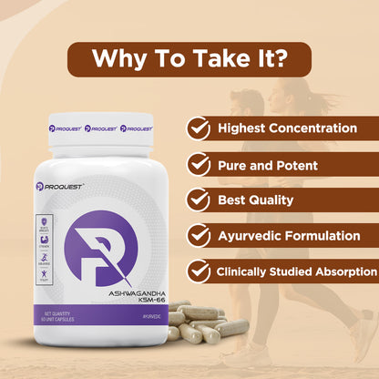 Ashwagandha KSM-66 with 5% withanolides 60 Capsules