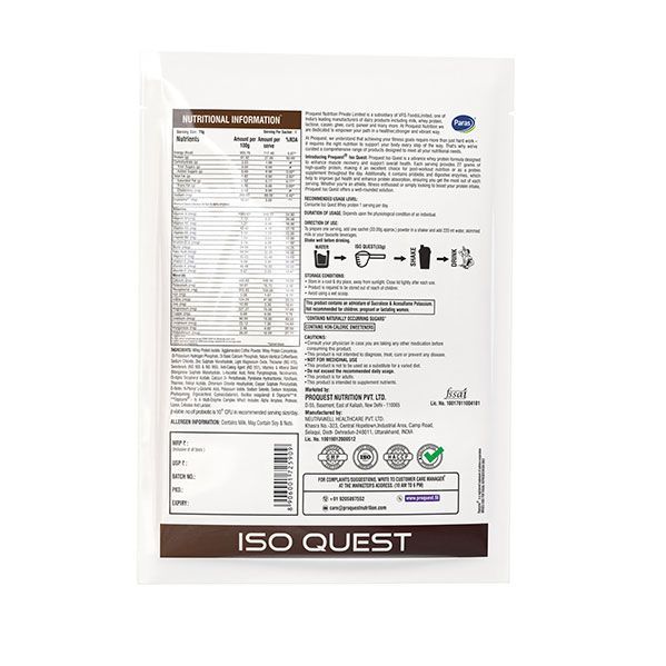 Iso Quest Isolate Whey Protein - Added Probiotics & Digestive Enzymes